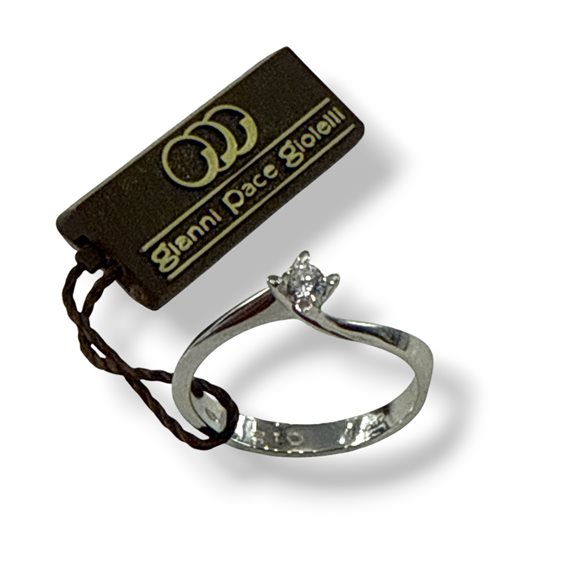 Anneau Gianni Pace Femme Solitari in Or blanc Diamante 0.12 Ct GPGSL29 - GPGSL29